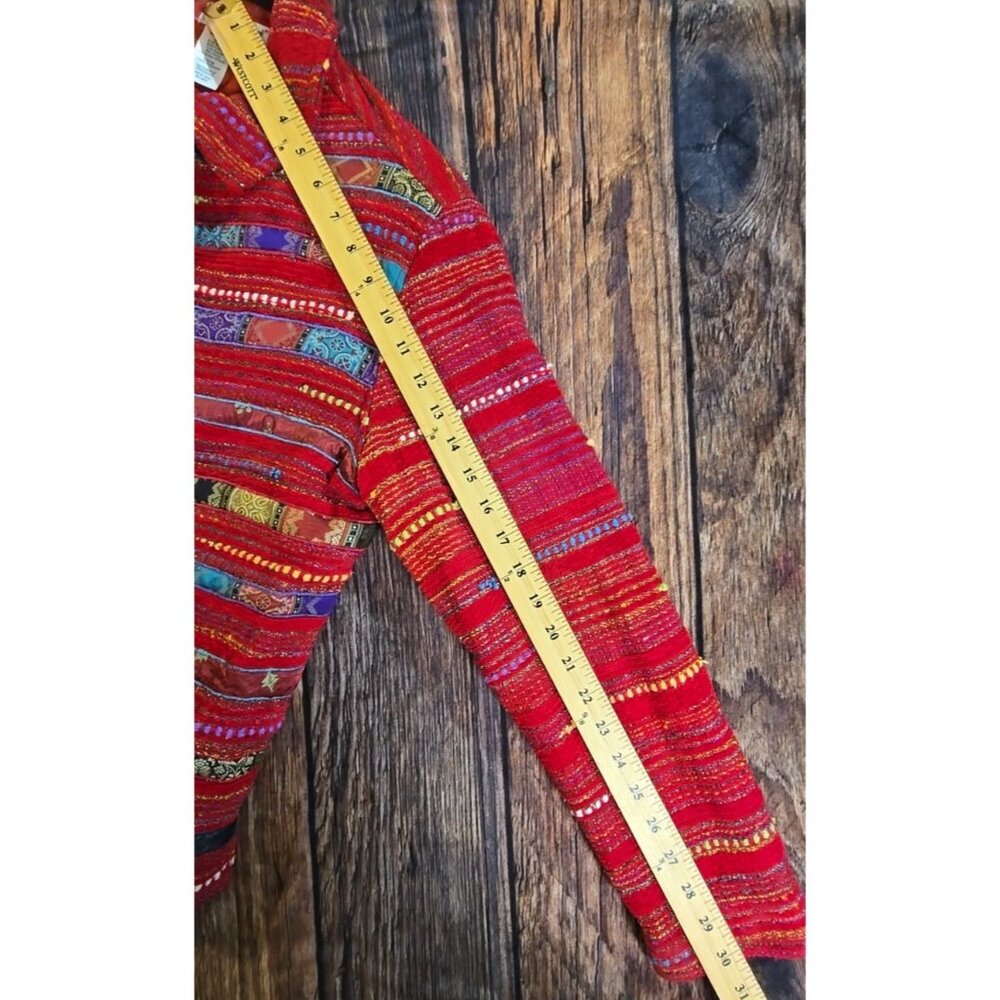 Coldwater Creek Patchwork Jacket Red Colorful Sho… - image 9